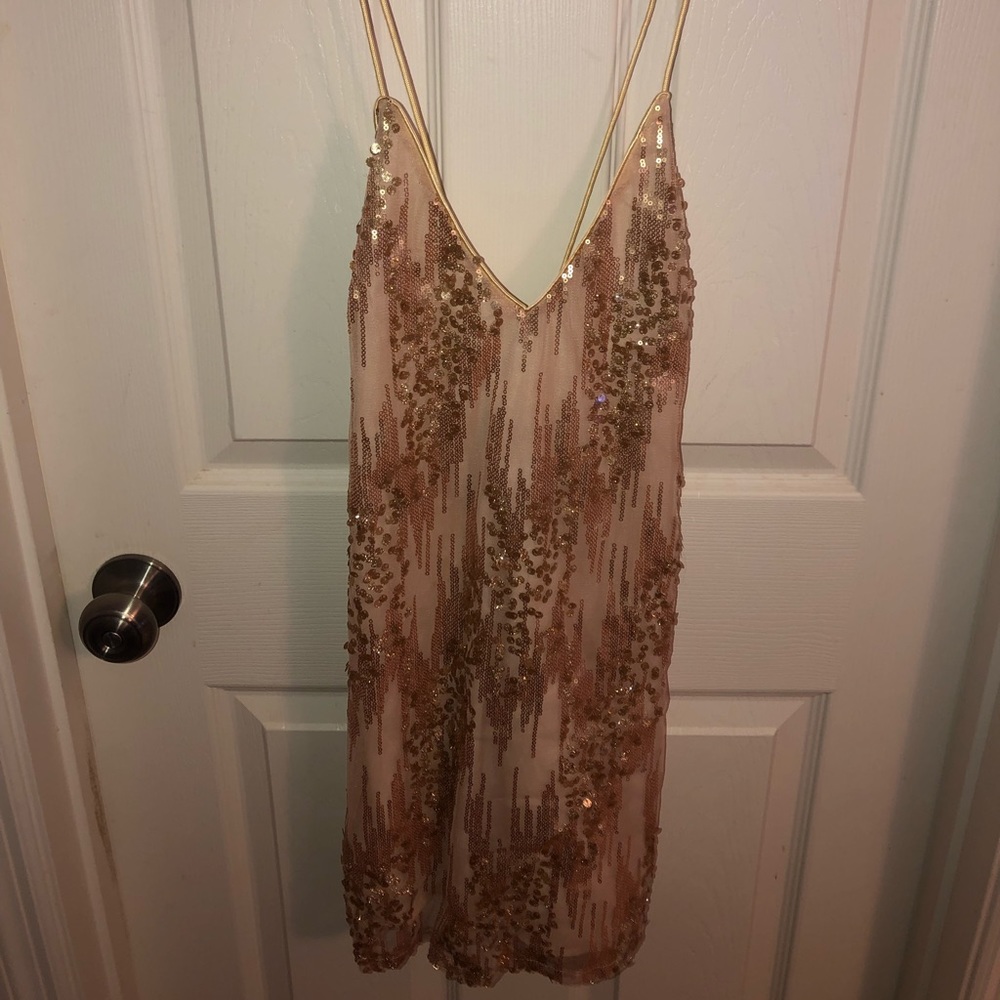 Gold Sequin Dress